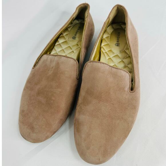Birdies Starling Flats Latte Suede Loafers Quilted Slip On Shoes Size 8.5 - Picture 4 of 8